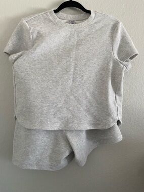 Te Verde Active Matching Set Gray Small Shirt And Shorts Comfy Athletic